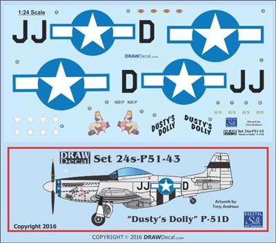 1:24 N.A. P-51D Mustang  "Dusty's Dolly"