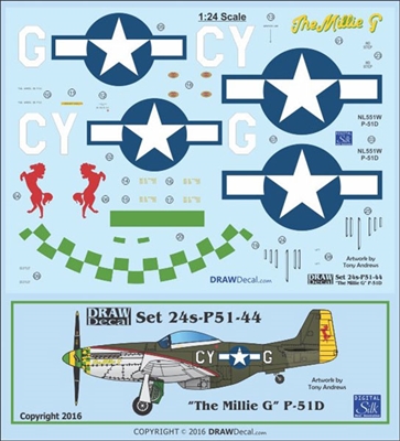 1:24 N.A. P-51D Mustang  "Millie G"