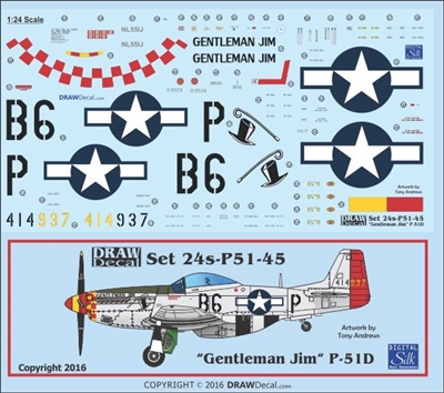 1:24 N.A. P-51D Mustang  "Gentleman Jim"