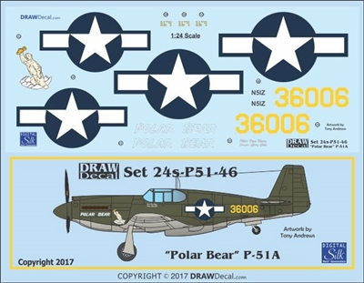 1:24 N.A. P-51A Mustang  "Polar Bear"