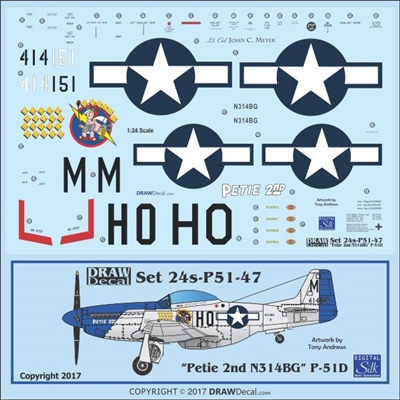 1:24 N.A. P-51D Mustang  "Petie 2nd" N314BG