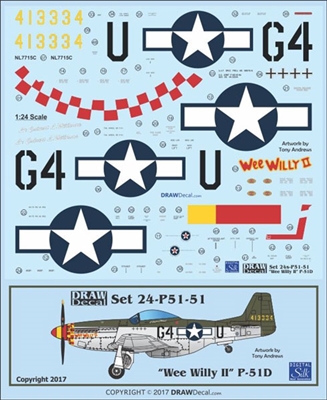1:24 N.A. P-51D Mustang  "Wee Willy II"