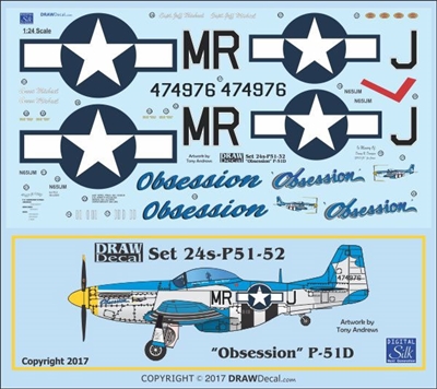 1:24 N.A. P-51D Mustang  "Obsession"