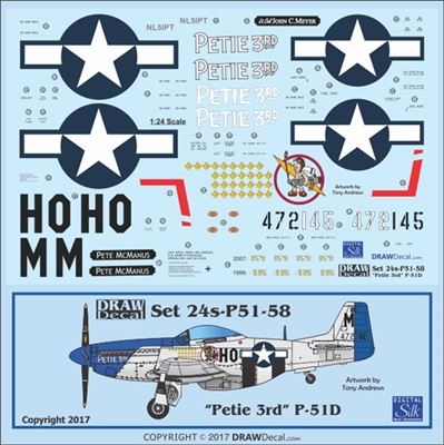 1:24 N.A. P-51D Mustang  "Petie 3rd"