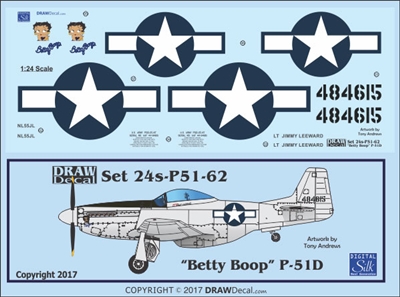 1:24 N.A. P-51D Mustang  "Betty Boop"