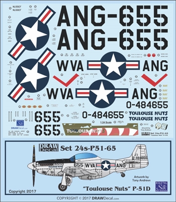 1:24 N.A. P-51D Mustang  "Toulouse Nuts"