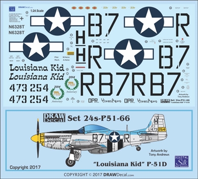 1:24 N.A. P-51D Mustang  "Louisiana Kid"