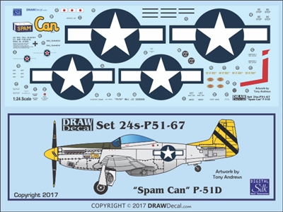 1:24 N.A. P-51D Mustang  "Spam Can"