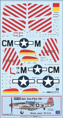 1:24 N.A. TP-51C Mustang "Betty Jane"