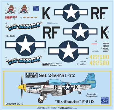 1:24 N.A. P-51D Mustang "Six Shooter"