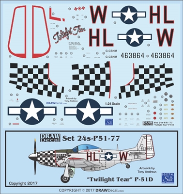1:24 N.A. P-51D Mustang "Twilight Tear"