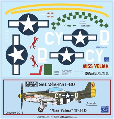 1:24 N.A. TF-51D Mustang "Miss Velma"