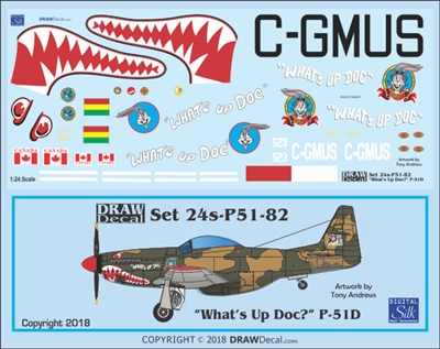 1:24 N.A. P-51D Mustang "What's Up Doc?"