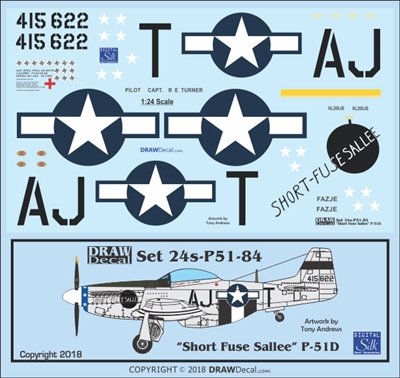1:24 N.A. P-51D Mustang "Short-Fuse Sallee"