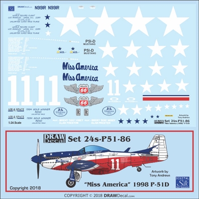 1:24 N.A. P-51D Mustang "Miss America"