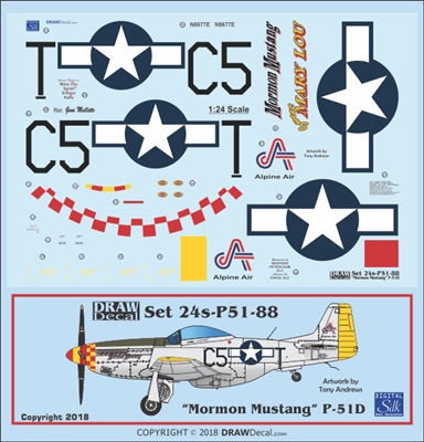 1:24 N.A. P-51D Mustang "Mormon Mustang" / "Sweet Mary Lou"