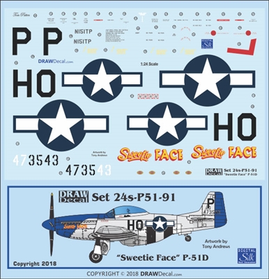 1:24 N.A. P-51D Mustang "Sweetie Face"