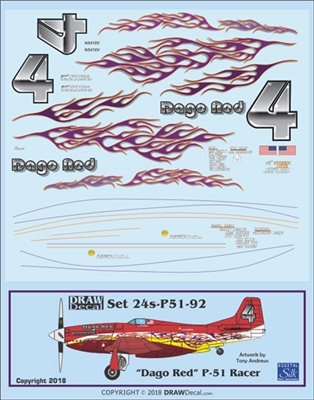 1:24 N.A. P-51D Mustang "Dago Red"
