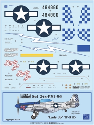 1:24 N.A. TF-51D Mustang "Lady Jo"