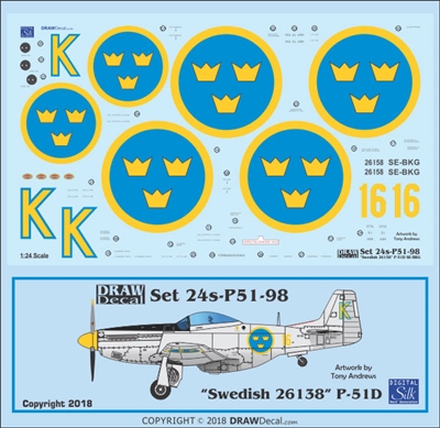 1:24 N.A. P-51D Mustang "Swedish 26158"