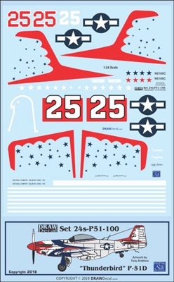 1:24 N.A. P-51D Mustang "Thunderbird"