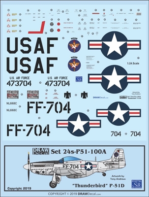 1:24 N.A. P-51D Mustang "Thunderbird" (2007 cs)