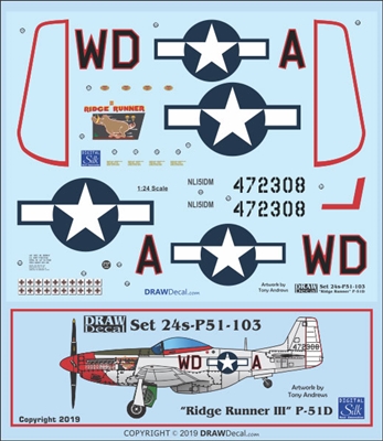 1:24 N.A. P-51D Mustang "Ridge Runner III"
