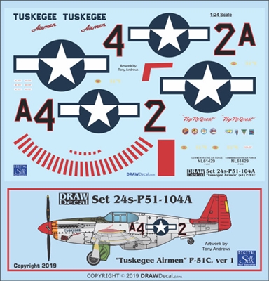 1:24 N.A. P-51C Mustang "Tuskeegee Airmen" (version 1)