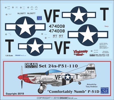 1:24 N.A. P-51D Mustang "Comfortably Numb"