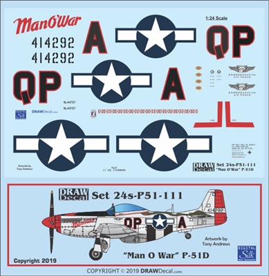 1:24 N.A. P-51D Mustang "Man 'O War"