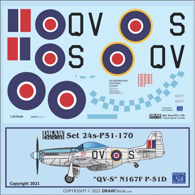 1:24 N.A. P-51D Mustang Royal Air Foirce "QV-S N167F"