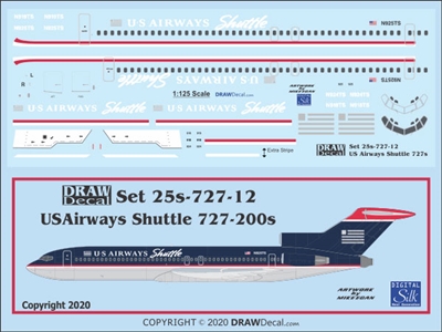 1:125 US Airways Shuttle Boeing 727-200