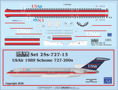 1:125 US Airways Boeing 727-200
