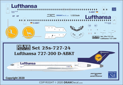 1:125 Lufthansa Boeing 727-200