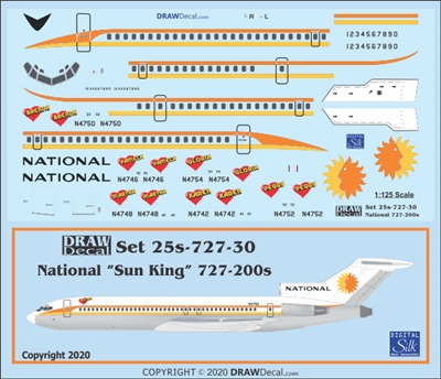 1:125 National Airlines Boeing 727-200