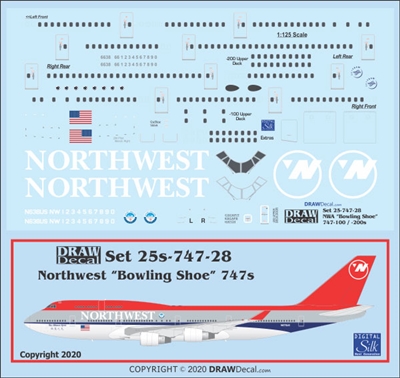 1:125 Northwest 'Bowling Shoe' Boeing 747