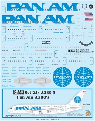 1:125 Pan Am 'billboard' Airbus A.380