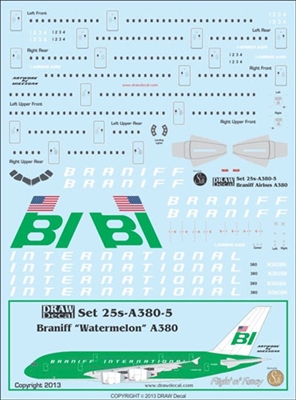 1:125 Braniff International Airbus A.380