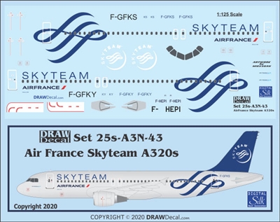 1:125 Air France 'Skyteam' Airbus A.320