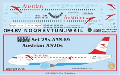 1:125 Austrian Airlines Airbus A.320