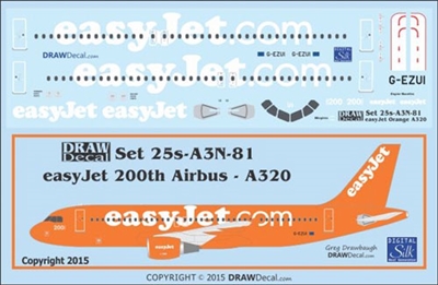 1:125 EasyJet '200th Airbus' Airbus A.320