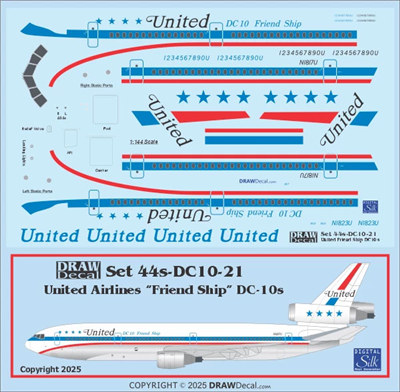 1:125 United Airlines 'Friend Ship' McDD DC-10-10