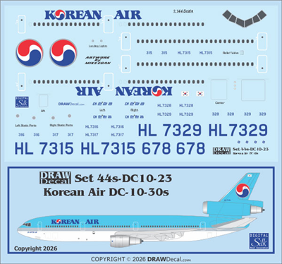 1:125 Korean Air McDD DC-10-30