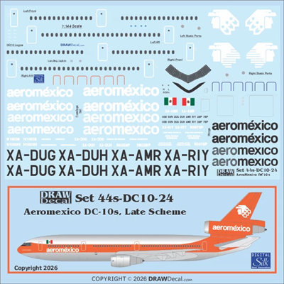 1:125 AeroMexico McDD DC-10-30 / -15