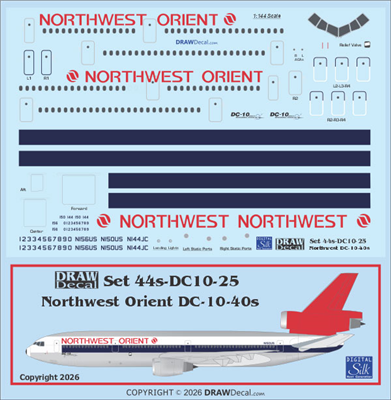 1:125 Northwest Orient McDD DC-10-40