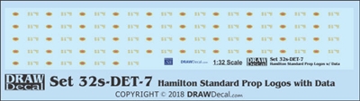 1:32 Hamilton Standard Prop Logos (44) with Data Blocks