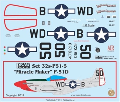 1:32 N.A. P.51D Mustang "Miracle Maker"