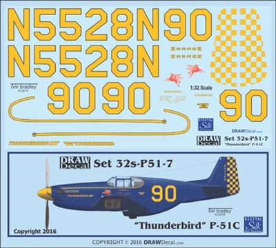 1:32 N.A. P-51B Mustang "Thunderbird"