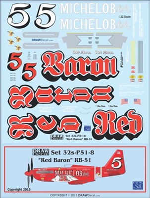 1:32 N.A. RB-51D Mustang "Red Baron"