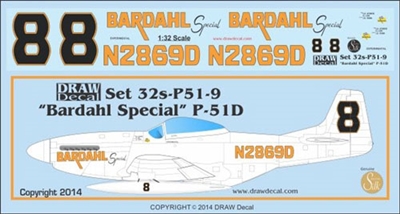 1:32 N.A. P-51D Mustang  "Bardahl Special"